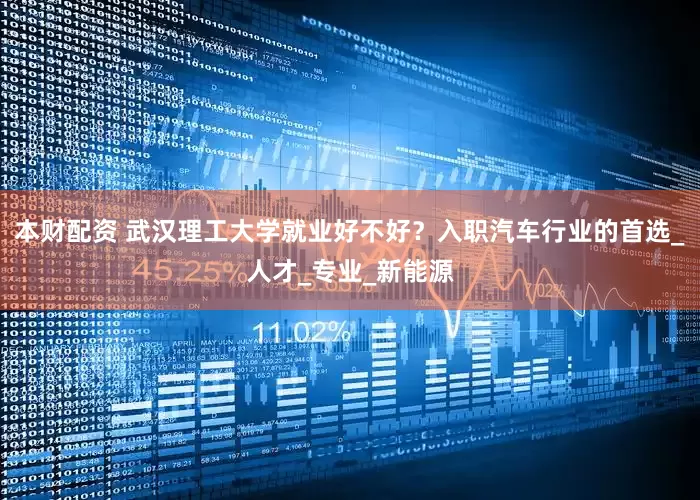 本财配资 武汉理工大学就业好不好？入职汽车行业的首选_人才_专业_新能源